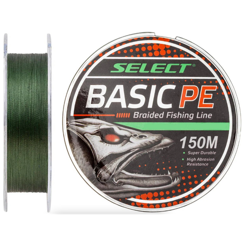 Шнур Select Basic PE 4x 150m (тёмно-зелёный) 0.20mm 28LB/12.7kg