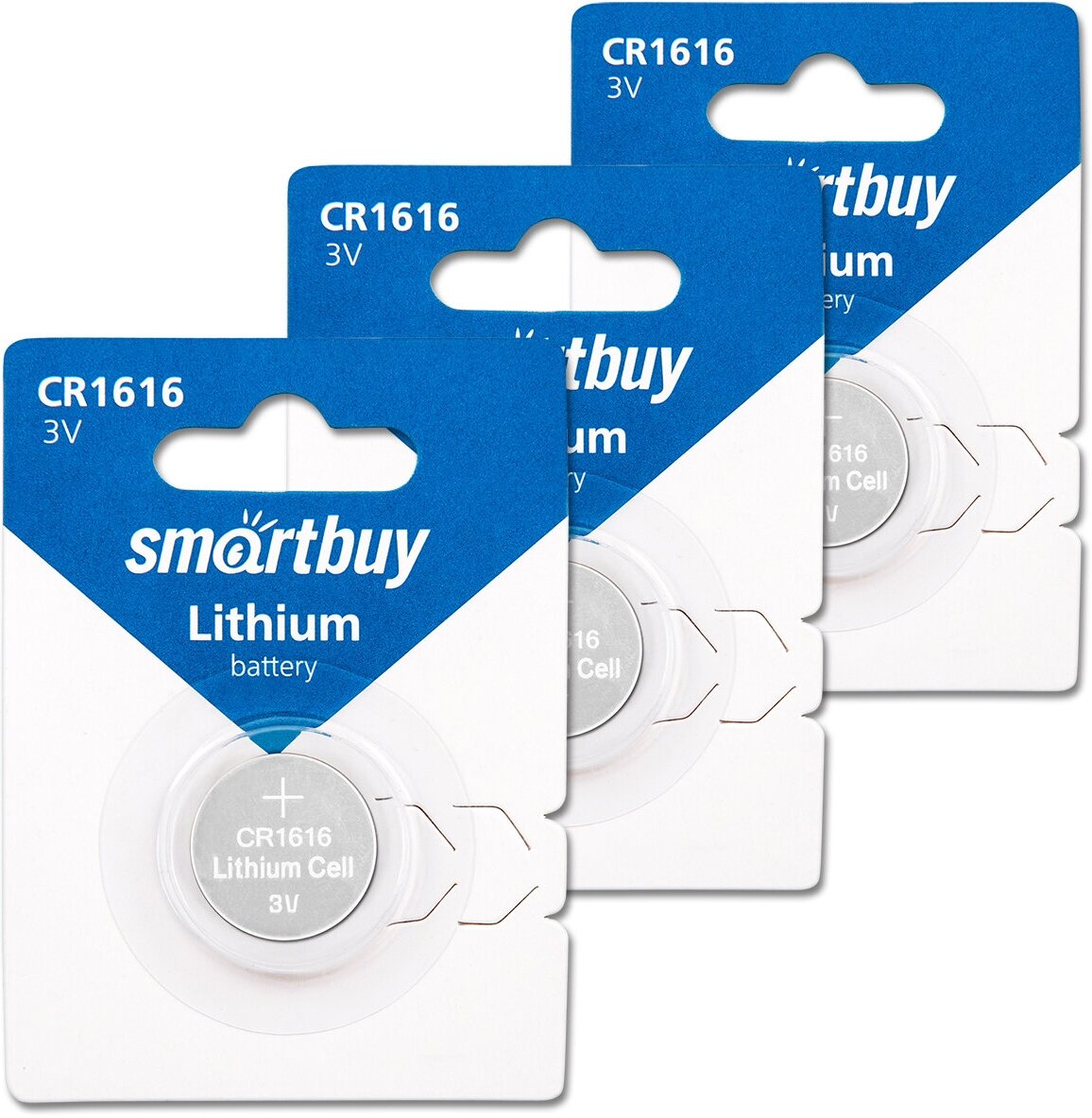 Батарейка CR1616 3V SmartBuy Blister, упаковка 3 шт.