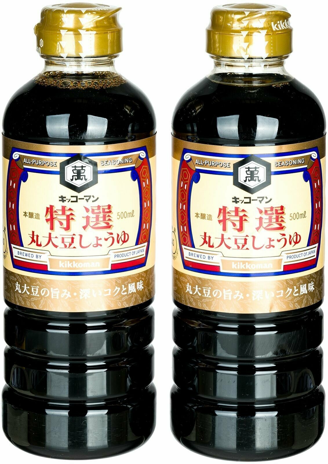 фото Соевый соус Kikkoman насыщенный премиальный, 500 мл. (2 штуки в наборе), Япония.
