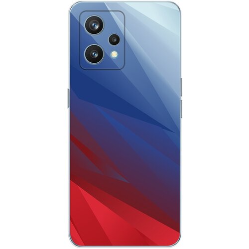 Силиконовый чехол Mcover для Realme 9 Pro с рисунком Абстрактный флаг РФ силиконовый чехол mcover для apple iphone 7 plus с рисунком абстрактный флаг рф