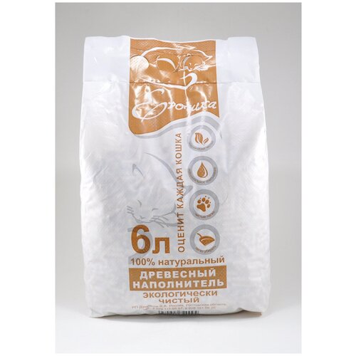 Ерошка древесный наполнитель для кошачьих туалетов 6 л