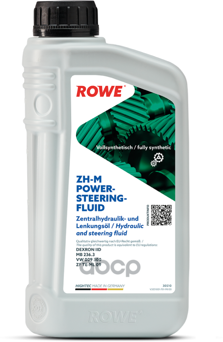 Жидкость Для Гидроусилителя Hightec Zh-M Power-Steering-Fluid (1Л) Dexron Iid, Mb 236.3, Vw 009 300, Zf Te-Ml 09 ROWE арт. 30510.