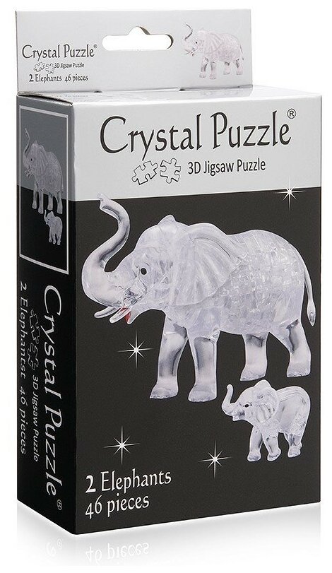 3D головоломка Два слона (90235) Crystal Puzzle - фото №5