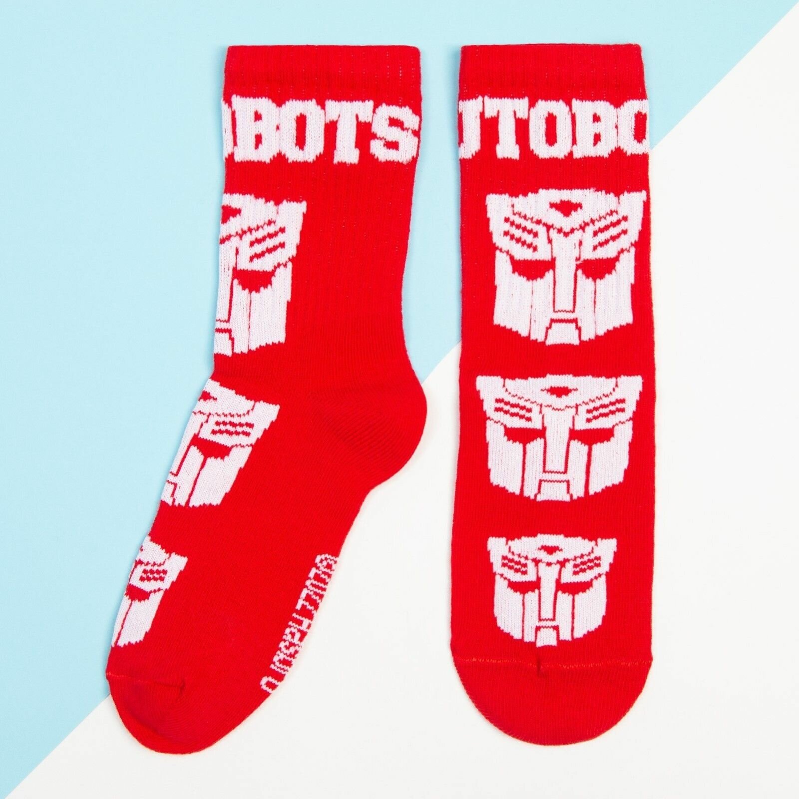 Носки для мальчика «Автоботы», Transformers, 14-16 см, цвет красный - фотография № 1