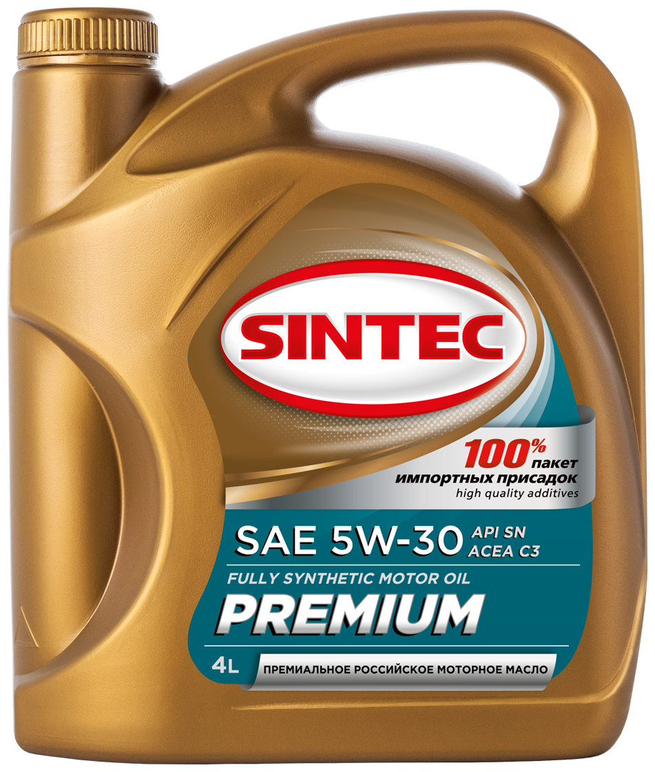Синтетическое моторное масло SINTEC Premium SAE 5W-30 API SN ACEA C3, 4л