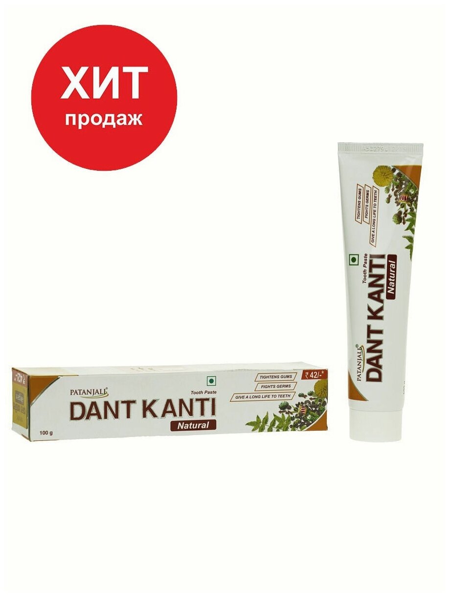 Зубная паста Дант Канти Натурал аюрведическая (Dant Kanti Natural) 100 г
