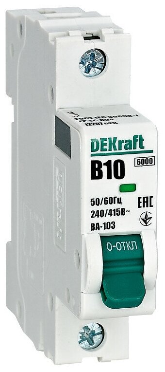 Автоматический выключатель DEKraft ВА-103 (B) 6kA