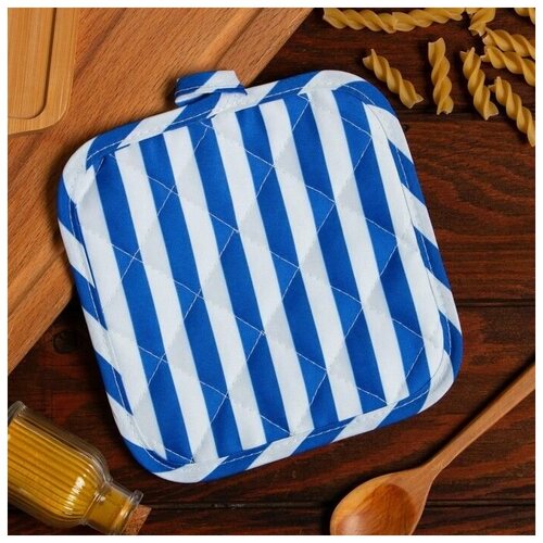 Прихватка цвет синий 17х17 см 100 пэ 750₽