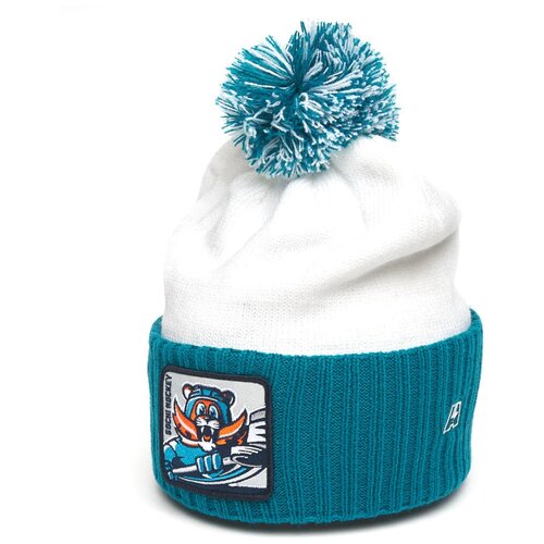 фото Шапка мужская с помпоном хк сочи atributika & club, белая шапка атрибутика и клуб зимняя.