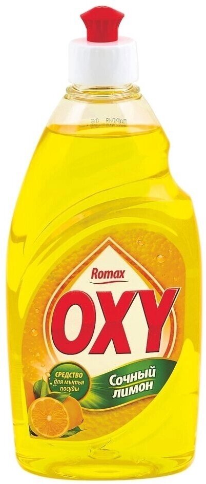Romax OXY Средство для мытья посуды Сочный лимон 450 гр