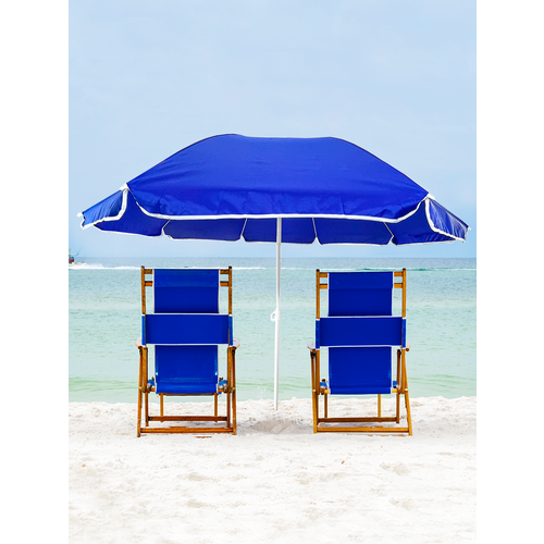 Пляжный зонт от солнца синий