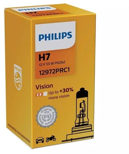 Лампа Philips H7 55W (PX26d)(+30) Premium 12972