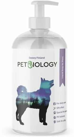 Жидкое мыло для лап PETBIOLOGY для собак и щенков с 3-х месяцев, Финляндия, 300 мл - фотография № 2