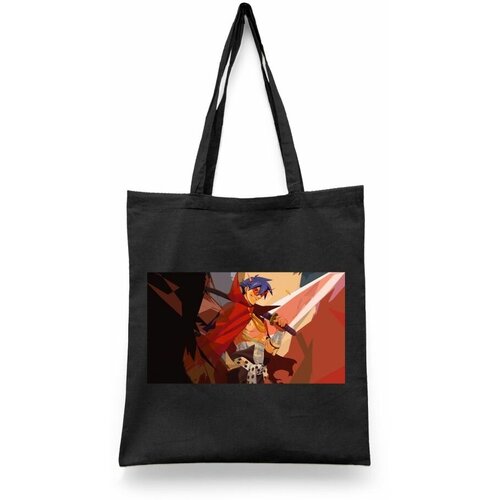 фото Сумка-шоппер унисекс каждому своё "аниме/гуррен-лаганн" черная