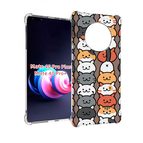Чехол MyPads Найди-кота для Huawei Mate 40 Pro+ Plus задняя-панель-накладка-бампер