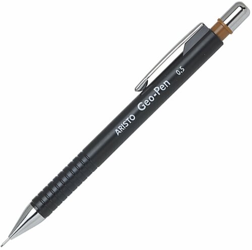Автокарандаш Aristo Geo-Pen, HB, резиновый грип, черный корпус 0.5 мм