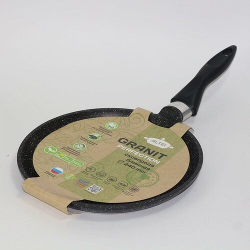 Сковорода блинная 220мм несъемн/ручка с антипригарным покрытием 