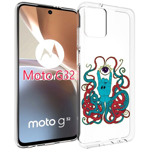 Чехол MyPads осьминог-рука абстракция для Motorola Moto G32 задняя-панель-накладка-бампер чехол mypads осьминог рука абстракция для moto g 5g 2023 задняя панель накладка бампер