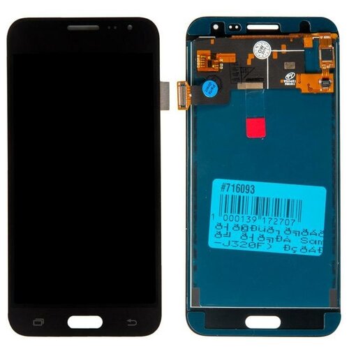 Дисплей в сборе с тачскрином (модуль) для Samsung Galaxy J3 (SM-J320F) чёрный (2016) TFT с регулировкой яркости