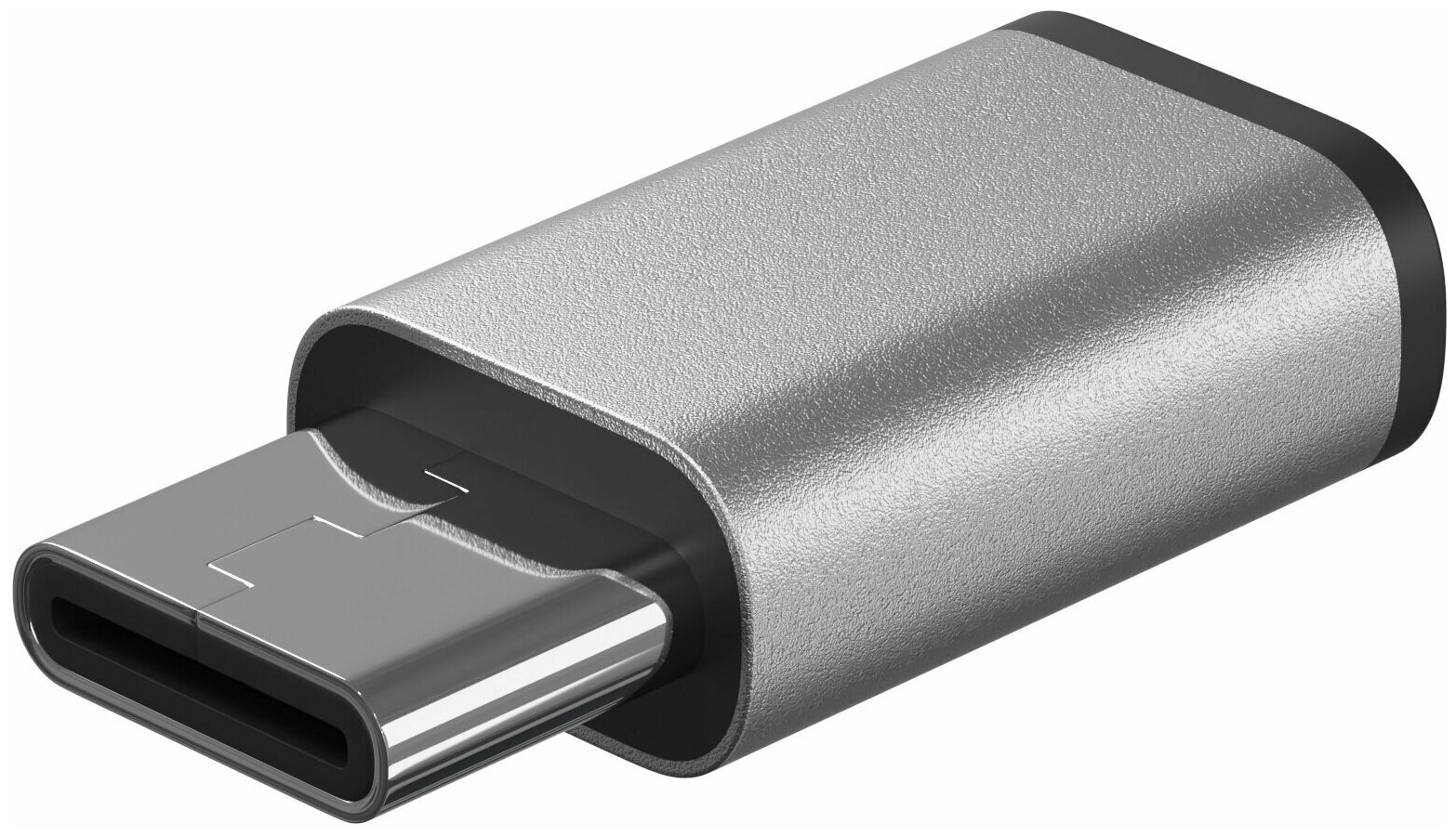 Адаптер переходник Micro USB - Type-C GSMIN Cay (Серебристый)