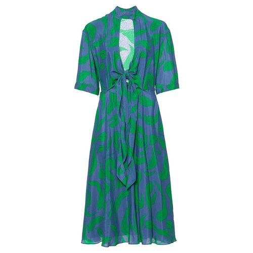 платье Off-White OWDB219R20H150903040 44 синий+зеленый