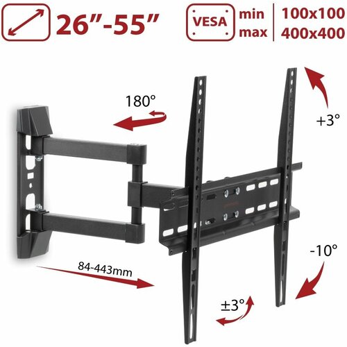 Кронштейн на стену Arm Media LCD-414, black