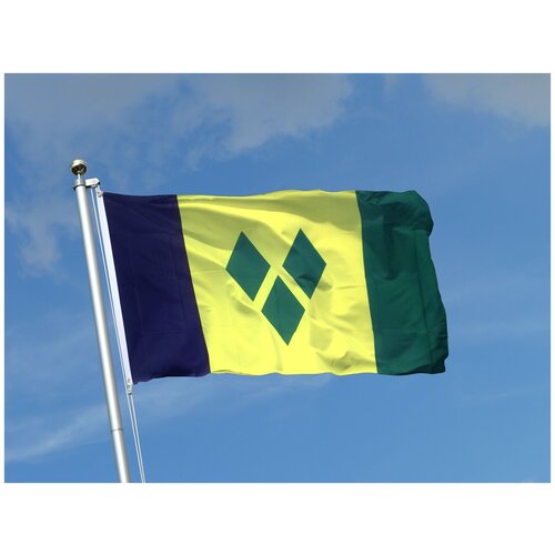 Флаг Сент-Винсента и Гренадин 90х135 см флаг 60х40 см сент винсент и гренадини gorolla