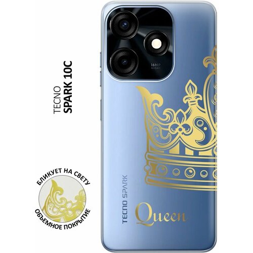 Силиконовый чехол с принтом True Queen для Tecno Spark 10C / Техно Спарк 10С силиконовый чехол с принтом advice для tecno spark 10c техно спарк 10с