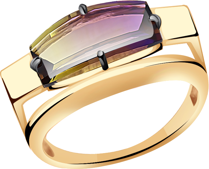 Кольцо Diamant online, золото, 585 проба, аметрин