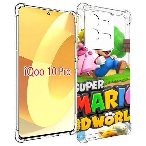 Чехол MyPads Super Mario 3D World для Vivo iQOO 10 Pro задняя-панель-накладка-бампер