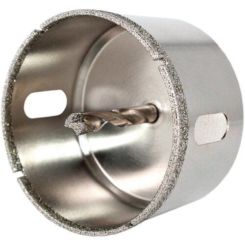 Коронка алмазная 65 мм с центрирующим сверлом по керамограниту, кафелю, керамике.