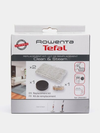 Набор из 2 тряпок, картриджа от накипи и поролонового фильтра Tefal ZR005801 для VP75 - фото №9