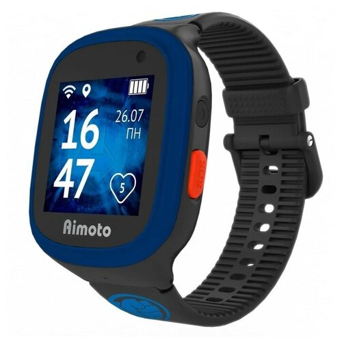 Детские смарт-часы Aimoto Start 2 144 GPS история перемещений безопасная зона черные 9456725 346100₽