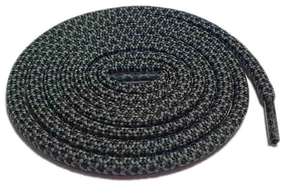 Шнурки LENKO для Изи Буст / Yeezy Boost черно-серые 100 см - фотография № 1