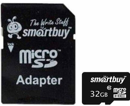Карта памяти 32GB SmartBuy SB32GBSDCL10-01 micro SDHC class 10 (SD адаптер)