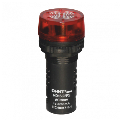 CHINT Сигнализатор звуковой ND16-22FS Φ22 мм красный LED АС220В (R)