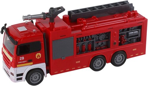 Пожарная машина со звуком сиреной и светом 3, детская маленькая игрушка машинка для мальчиков