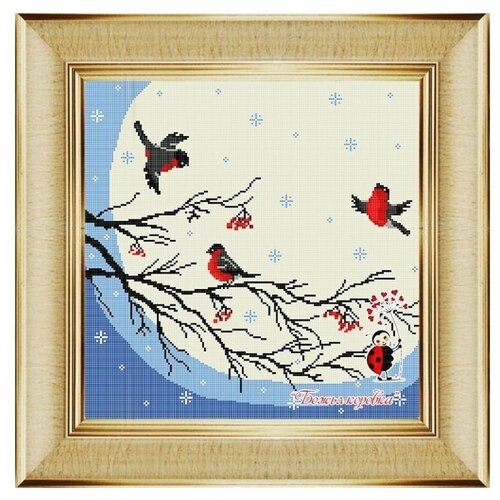 Рисунок на ткани Божья коровка 