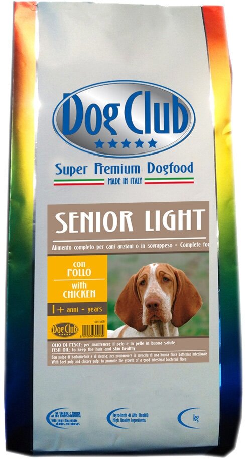 Корм для пожилых собак или животных с избыточным весом Dog Club Senior Light , 12 кг