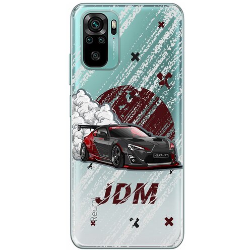 Силиконовый чехол Mcover для Xiaomi Redmi Note 10 с рисунком JDM машина силиконовый чехол mcover для xiaomi redmi 9t с рисунком jdm машина