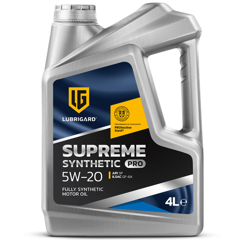 Синтетическое моторное масло LUBRIGARD SUPREME SYNTHETIC PRO 5W-20, 4 л