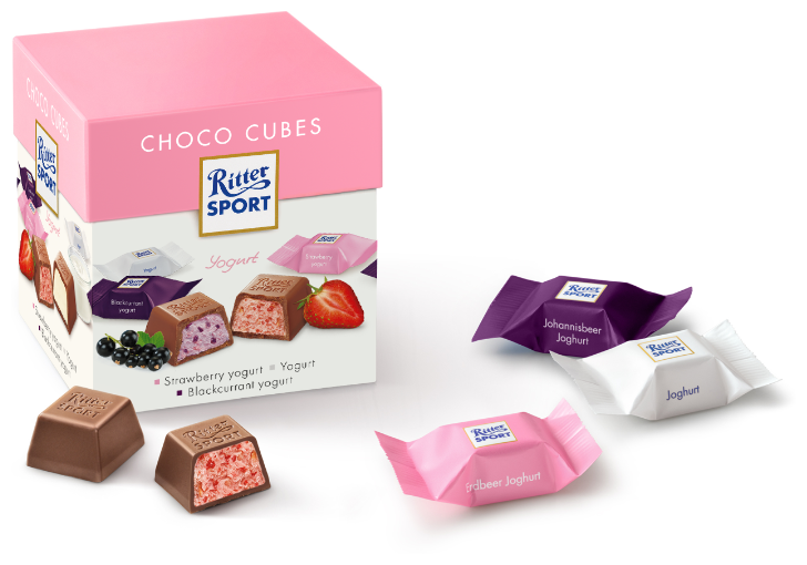 Шоколадные конфеты Ritter Sport Joghurt Schatz - 176 гр. (Германия) Йогуртовая начинка Риттер Спорт набор конфет подарочный. - фотография № 2