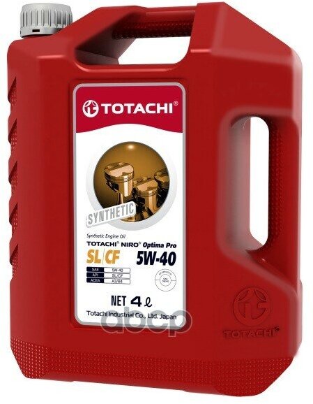 TOTACHI Totachi Niro Optima Pro 5W40 (4L)_Масло Моторн! Синтapi Sl/Cf, Acea A3/B4, Jaso T903 2011