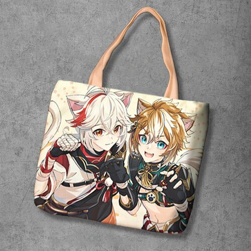 фото Сумка шоппер anime dakimakura, фактура рельефная, мультиколор