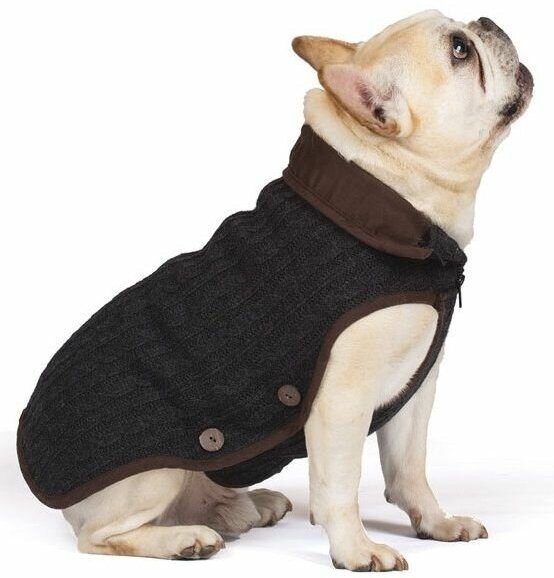 Dog Gone Smart Вязаный двухслойный нано-свитер Nano Knit Sweater, спинка 45 см