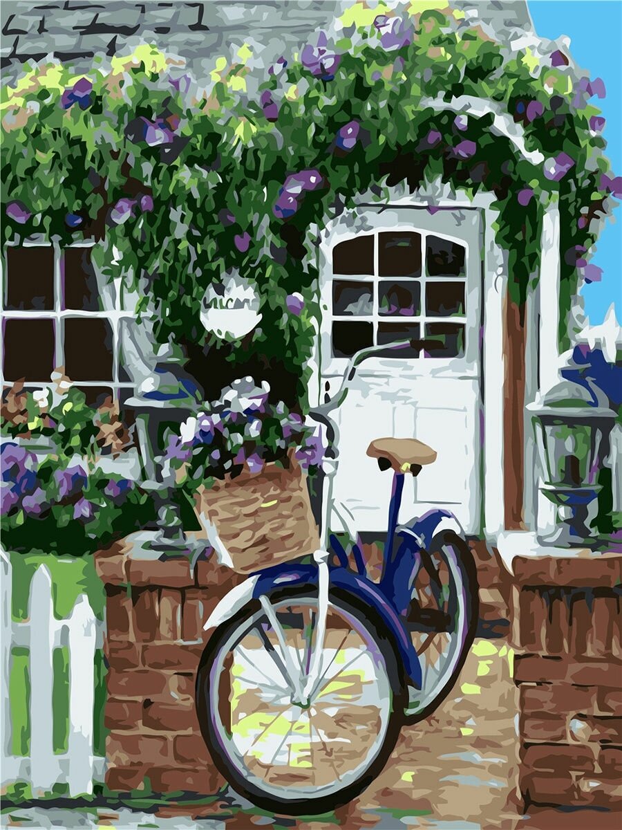 Картина по номерам Цветочный велосипед 40х50 см Hobby Home