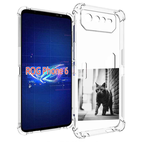 Чехол MyPads Важный-кот для Asus ROG Phone 6 задняя-панель-накладка-бампер