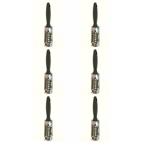 Homex Ролик для одежды, Очень Липкий, эргономичная ручка, 20+5 листов бесплатно, 6 шт