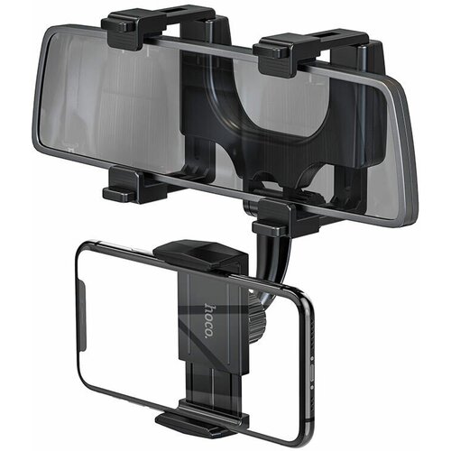 Универсальный автомобильный держатель для смартфона, крепление на внутрисалонное зеркало/черный