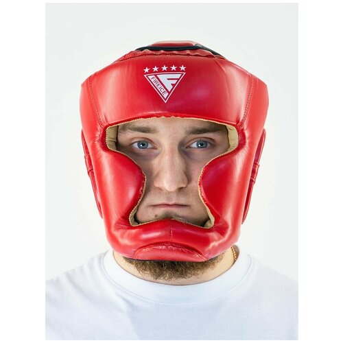 фото Шлем боксерский тренировочный fireice, закрытый, красный, flex (xl)